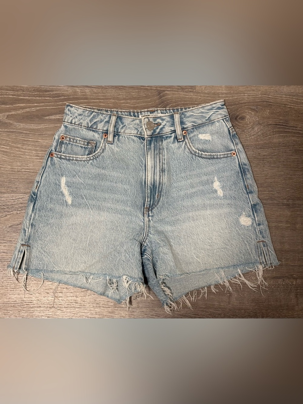 Garage Denim Shorts Vintage Cut-off Women Size 0 Light Wash
